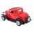 Miniatura Ford 3 Window Coupe 1932 Kinsmart 1/34 Metal e Fricção Vermelho - comprar online