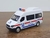 Miniatura Van Ambulancia KEEP CLEAR Metal e Fricção Escala 1/32 Branca - MundoMIXCIF