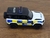 Miniatura Land Rover Defender 90 kinsmart 1/36 Metal e Fricção Branco Policia