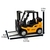 Miniatura Empilhadeira Alloy Forklift Escala 1/32 Amarelo