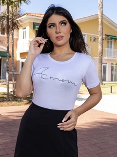 T-shirt Viscolycra estampada - Amour - comprar online