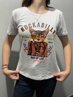 T-shirt Viscolycra estampada - Gato