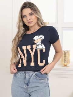 T-shirt Algodão estampada - Snoopy NYC