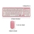 TECLADO + MOUSE INALAMBRICO ROSA