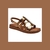 Sandália Flatform Almeria Metalizada Bronze Almeria - Y8443 - comprar online