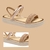 Sandália Feminina Mississipi Flatform Rives Metalizada MB712 - comprar online