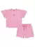 Conjunto Infantil Menina Blusa Boxy E Short Glitter Rosa Cinti - comprar online