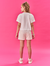 Conjunto Infantil Menina Blusa Boxy E Short Borboletas E Pompom Lilás E Off White Cinti - MiniMe Baby Kids