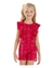 Conjunto Infantil Menina Borboletas Vermelho