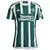 Camisa verde do Manchester United II 2023/2024, modelo torcedor masculino da Adidas, com listras verticais e logo da equipe.