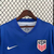 Camisa de futebol masculina Nike dos Estados Unidos, azul com detalhes em vermelho, para a temporada 2024/2025.