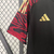 Camisa preta de torcedor masculina da seleção do Peru, da Adidas, com detalhes em vermelho e dourado e logo da FPF.