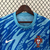 Camisa de goleiro masculina da seleção de Portugal, modelo 2024/25, na cor azul, com detalhes em padrão ondulado e logo da Nike. Versão torcedor masculino.