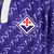 Camisa roxa do time Fiorentina para torcedores masculinos, com detalhes em branco e logotipo da Kappa.