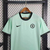 Camisa Chelsea III 2023/2024 Torcedor Masculina Nike na cor verde jade, com detalhes em preto e logo do Chelsea.