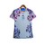 Camisa feminina de torcedor da Espanha 2023/2024, azul celeste, com detalhes florais em roxo e logo da Adidas.