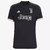 Camisa torcedor masculina da Juventus III 2023/2024, cor preta, com detalhes em branco e logo da Adidas.