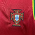 Camisa retrô masculina da seleção de Portugal, modelo de 1999, nas cores vermelha e verde, com logo da Nike.