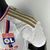 Camisa branca do Lyon I 2023/2024 para jogador masculino da Adidas, com detalhes em vermelho e azul.