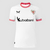 Camisa branca do Athletic Bilbao III 2023/2024 com detalhes vermelhos e logo da Castore.