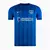 Camisa azul do Portsmouth I 2024/25, modelo torcedor masculino da Nike, com listras verticais e logotipo da Universidade de Portsmouth.