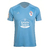 Camisa torcedor masculina Celta Vigo I 2023/2024, na cor azul clara, com logo da Adidas e patrocinador Estrella Galicia.