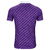 Camisa roxa do time Fiorentina para torcedores masculinos, com detalhes em branco e logotipo da Kappa.