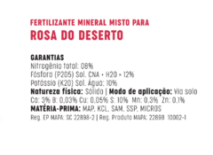 Rosa do Deserto - Fertilizante Mineral Misto - NPK 08 - 12 - 10 - 150g - comprar online