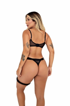 Imagem do Conjunto Sexy Com Perneira Em Tule