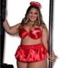 Fantasia Sexy Plus Size Com Bojo Bombeira