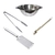 Set Para Cocinar Acero Inox Colador + Pinza + Rallador + Ahuecador