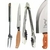 Set De Asado Cuchillo Acero + Tenedor + Pinza + Hacha