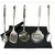 Set X5 Utensilio Cocina Cucharones Cuchara Espatula + Mantel