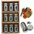 Set X9 Frascos Especieros Pimentero Acero Inox + Organizador