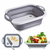 Escurridor Plegable Silicona Bacha Cocina Vegetales C/tapon