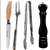 Set De Asado Cocina Pimentero + Tenedor + Cuchillo 33 CM+ Pinza