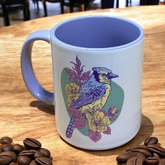 Caneca Pássaro Lilas