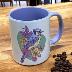 Caneca Pássaro Lilas - comprar online