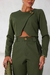 CONJUNTO BLUSA ASSIMÉTRICA - VERDE MILITAR - loja online