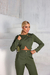 CONJUNTO BLUSA ASSIMÉTRICA - VERDE MILITAR - Donatella