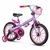 BICICLETA ARO 16 NATHOR FEMININA PIXIE - ROXO COM PINK E ROSA