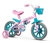 BICICLETA ARO 12 NATHOR FEMININA CHARM - ROSA COM VERDE TURQUESA