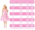 Vestido Infantil Barbie Rosa Xadrez Branco Com Laço