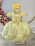 Imagem do Vestido Infantil Amarelo Renda Realeza Cinto de Pérolas Damas