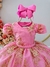 Vestido Infantil Rosa Renda Realeza Cinto de Pérolas Damas - comprar online