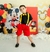 Conjunto Camisa Preta e Short Vermelha C/ Susp. Mickey - loja online