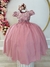 Imagem do Vestido Infantil Rose Damas Luxo C/ Renda e Pérolas