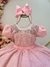 Vestido Infantil Rosa Bebê Tule Pipoquinha Luxo C/ Pérolas - comprar online