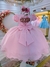 Vestido Infantil Rosa Bebê Busto Com Nervura Pérolas Daminhas na internet