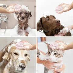 Cepillo De Silicona Para Baño De Mascotas